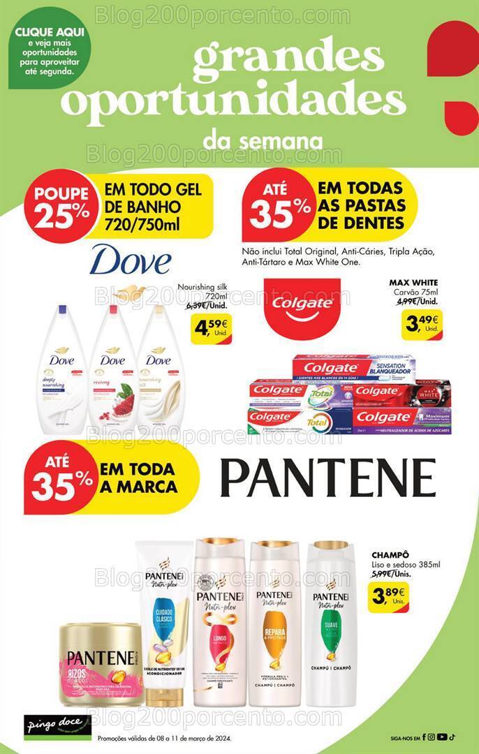 Antevisão Folheto PINGO DOCE Promoções Fim de Semana de 8 a 11 março