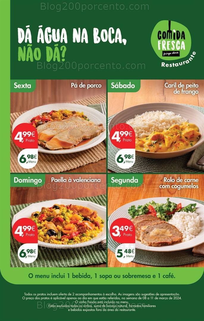 Antevisão Folheto PINGO DOCE Promoções Fim de Semana de 8 a 11 março