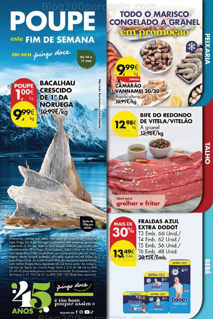 Antevisão Folheto PINGO DOCE Promoções Fim de Semana - 14 e 17 março