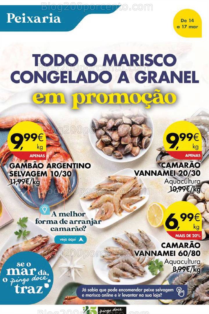 Antevisão Folheto PINGO DOCE Promoções Fim de Semana - 14 e 17 março