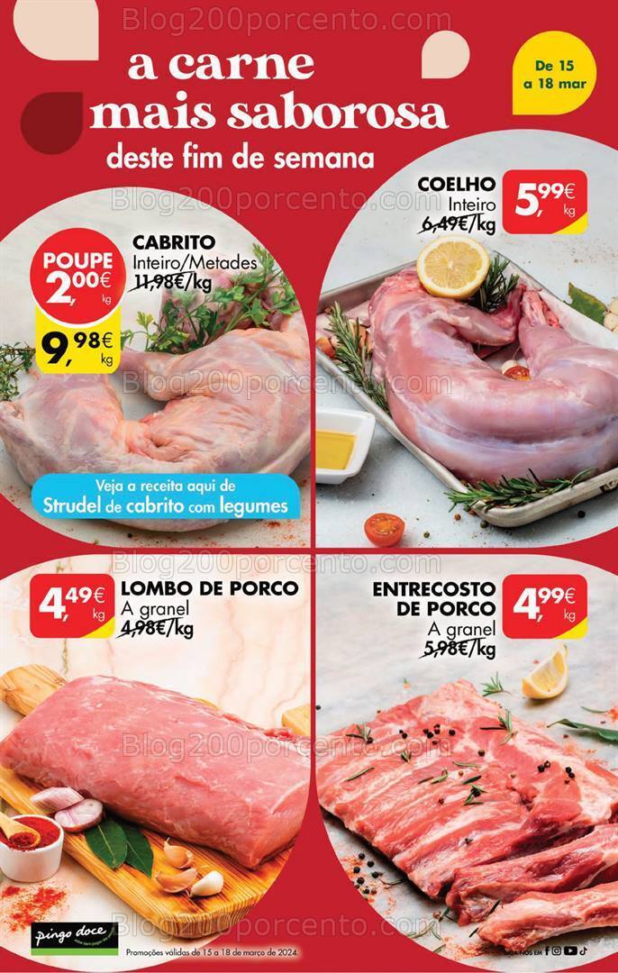 Antevisão Folheto PINGO DOCE Promoções Fim de Semana - 15 a 18 março