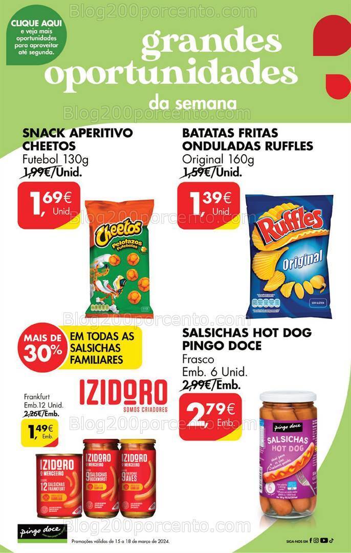 Antevisão Folheto PINGO DOCE Promoções Fim de Semana - 15 a 18 março