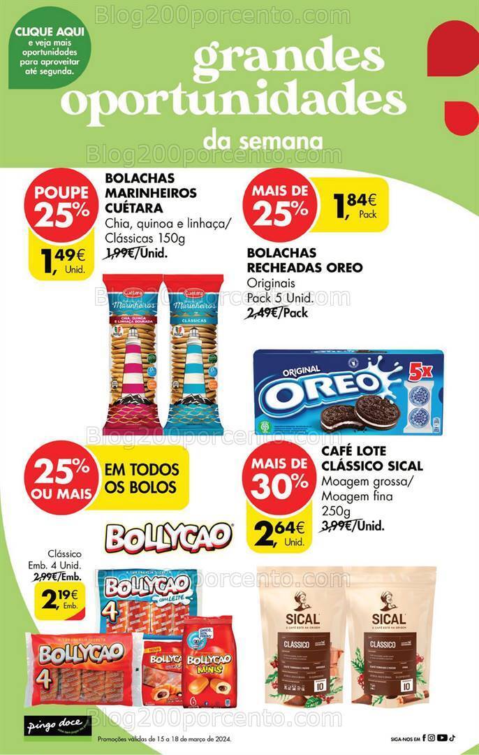 Antevisão Folheto PINGO DOCE Promoções Fim de Semana - 15 a 18 março
