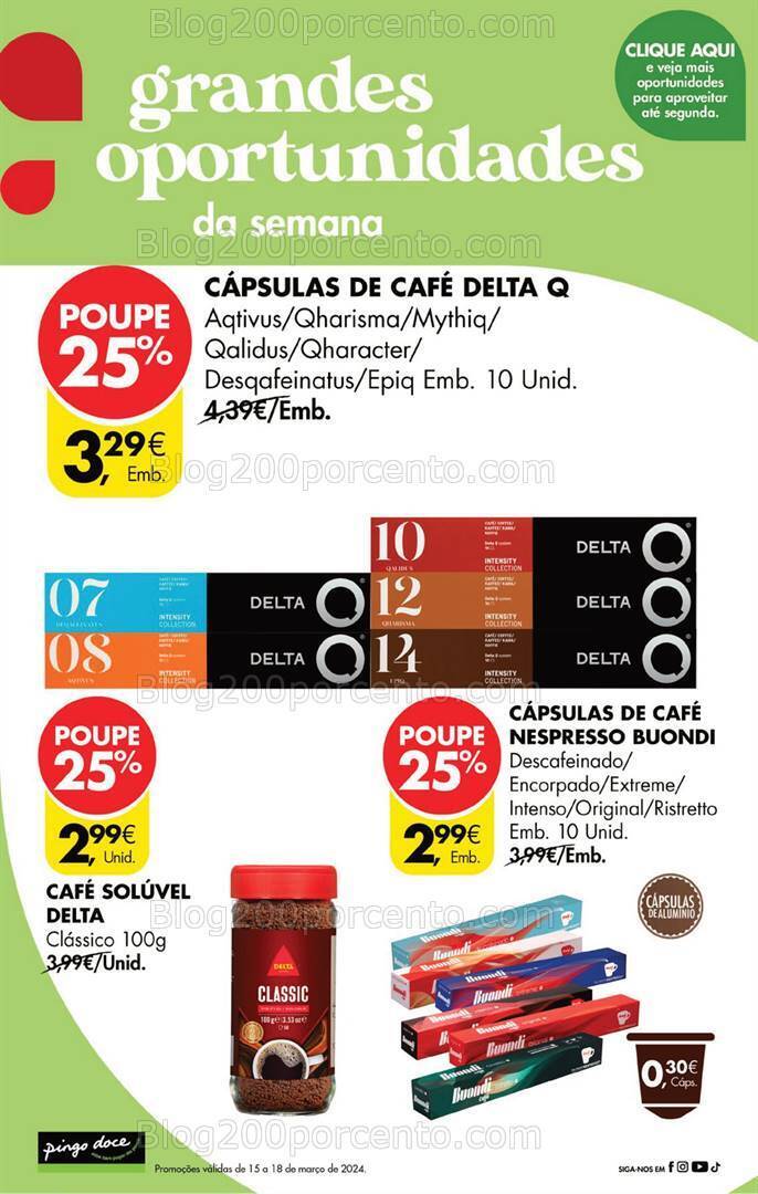 Antevisão Folheto PINGO DOCE Promoções Fim de Semana - 15 a 18 março