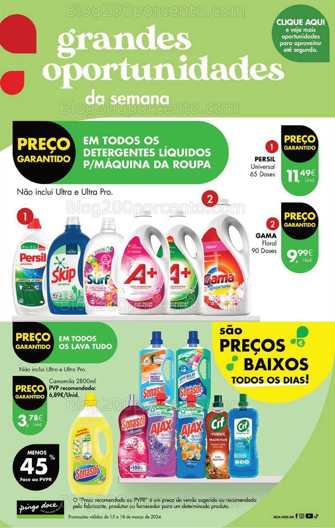 Antevisão Folheto PINGO DOCE Promoções Fim de Semana - 15 a 18 março