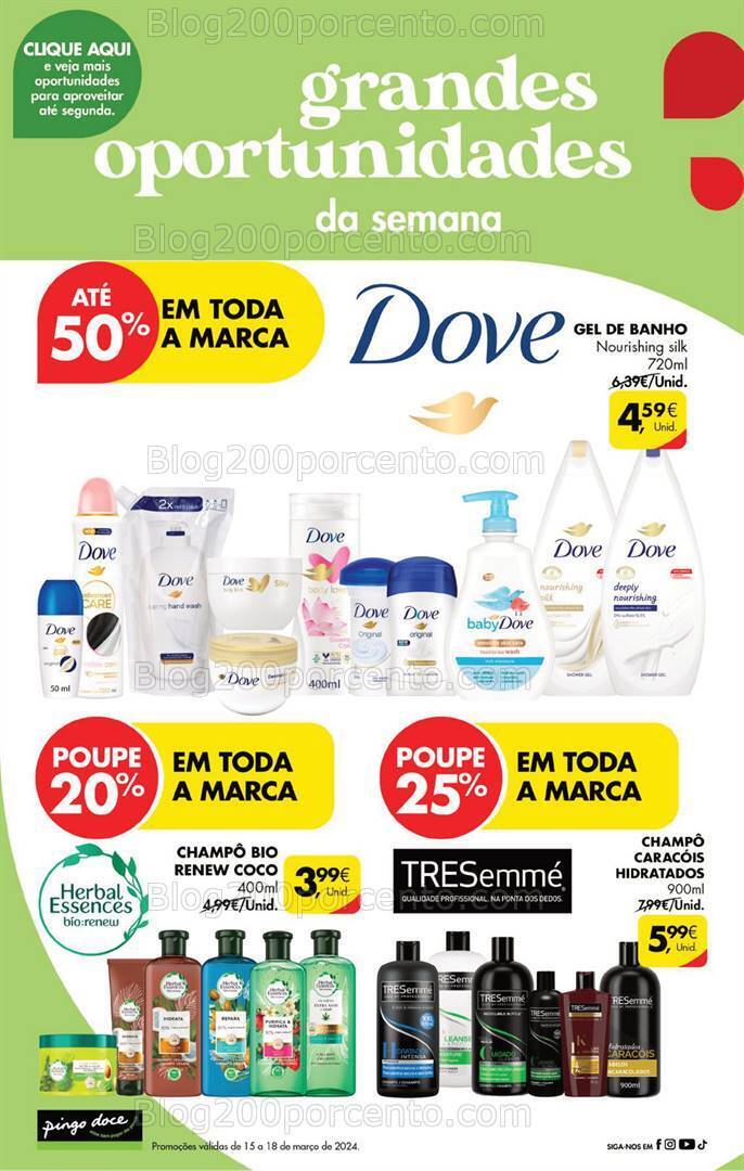 Antevisão Folheto PINGO DOCE Promoções Fim de Semana - 15 a 18 março