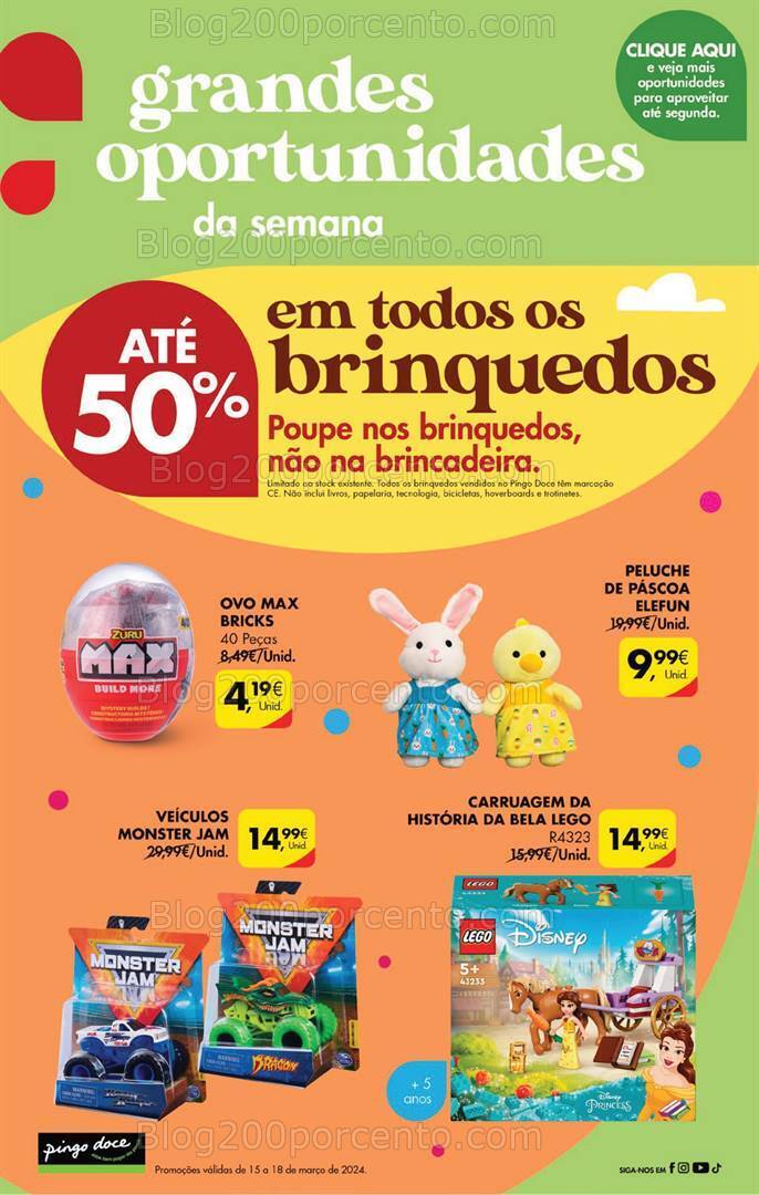 Antevisão Folheto PINGO DOCE Promoções Fim de Semana - 15 a 18 março