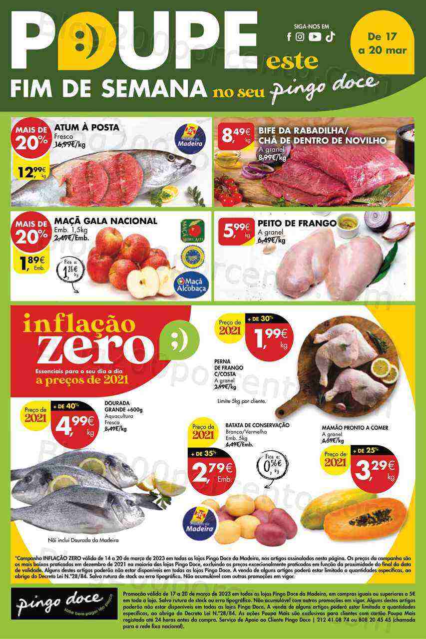 Antevisão Folheto PINGO DOCE Madeira Promoções Fim de Semana - 17 a 20 março