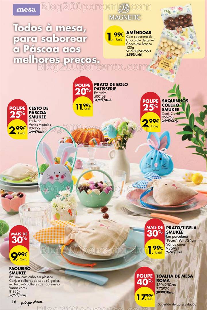 Antevisão Folheto PINGO DOCE Bazar Páscoa Promoções de 18 março a 21 abril