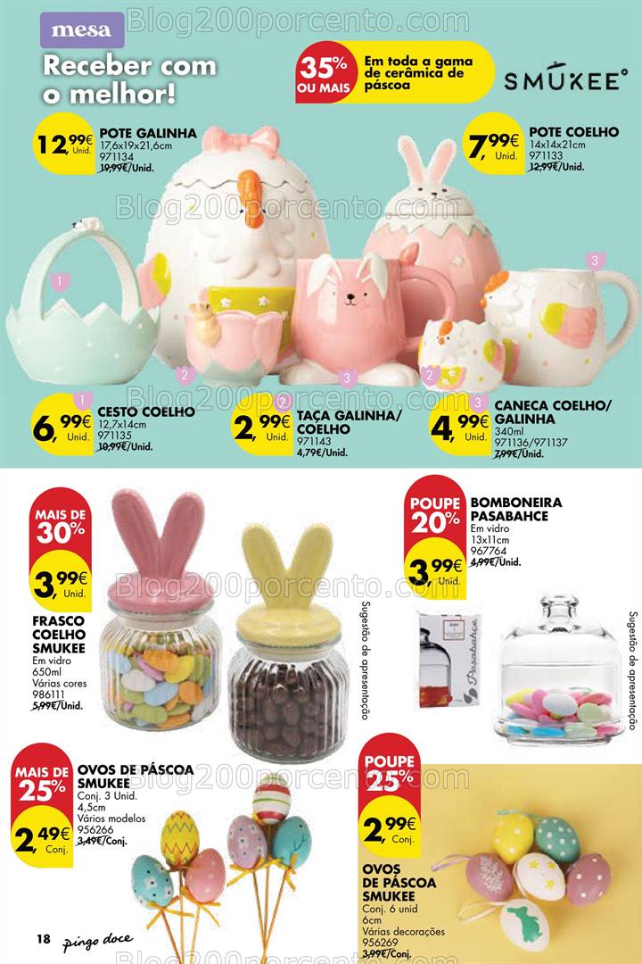 Antevisão Folheto PINGO DOCE Bazar Páscoa Promoções de 18 março a 21 abril