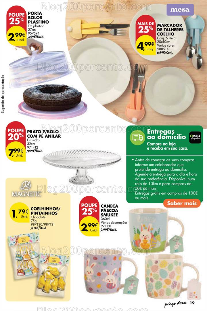 Antevisão Folheto PINGO DOCE Bazar Páscoa Promoções de 18 março a 21 abril