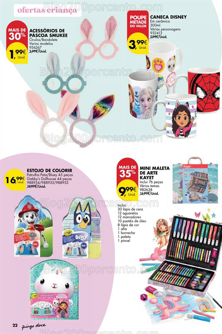 Antevisão Folheto PINGO DOCE Bazar Páscoa Promoções de 18 março a 21 abril