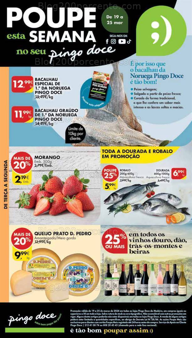Antevisão Folheto PINGO DOCE Madeira Promoções de 19 a 25 março