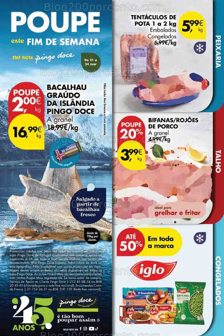 Antevisão Folheto PINGO DOCE Fim de Semana Promoções de 21 a 24 março