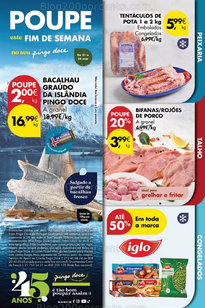 Antevisão Folheto PINGO DOCE Fim de Semana Promoções de 21 a 24 março