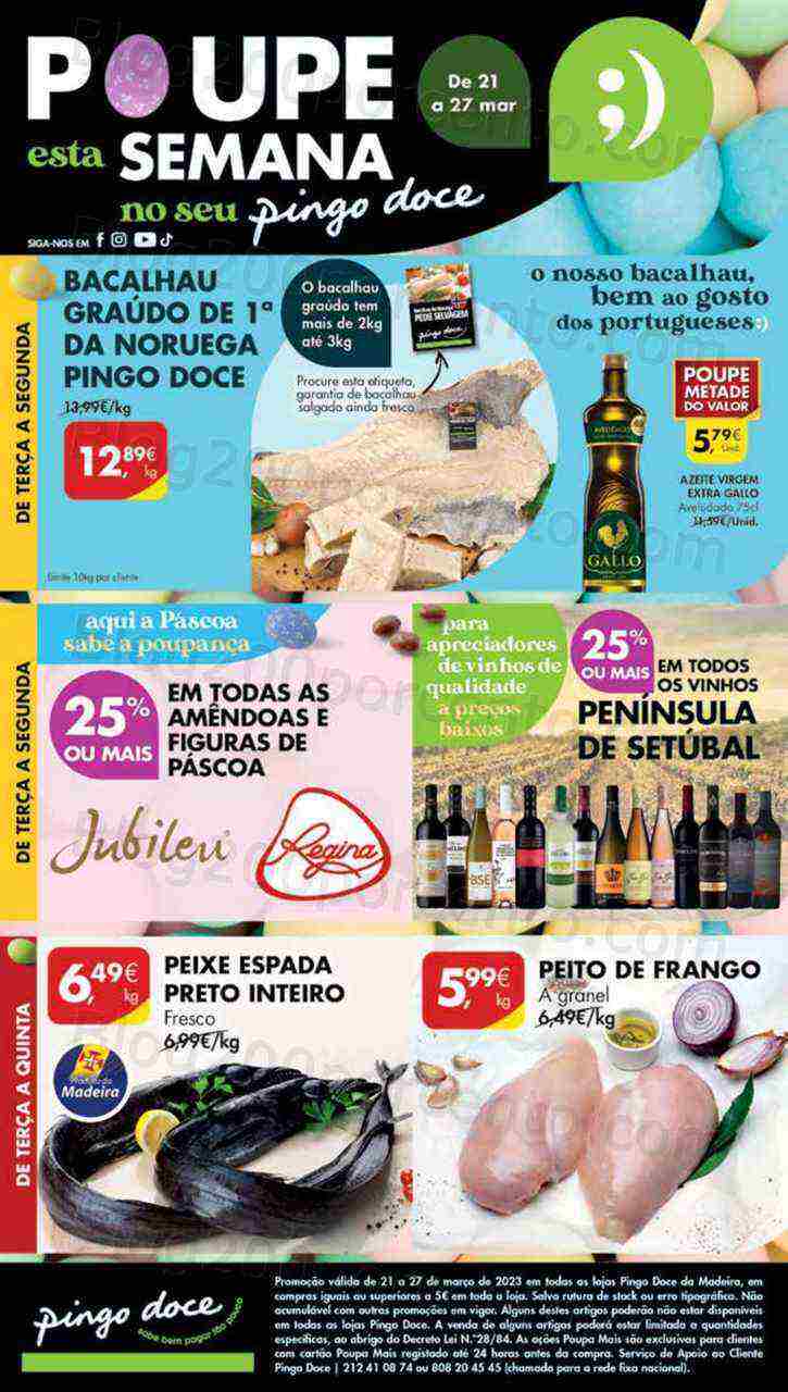 Antevisão Folheto PINGO DOCE Madeira Promoções de 21 a 27 março