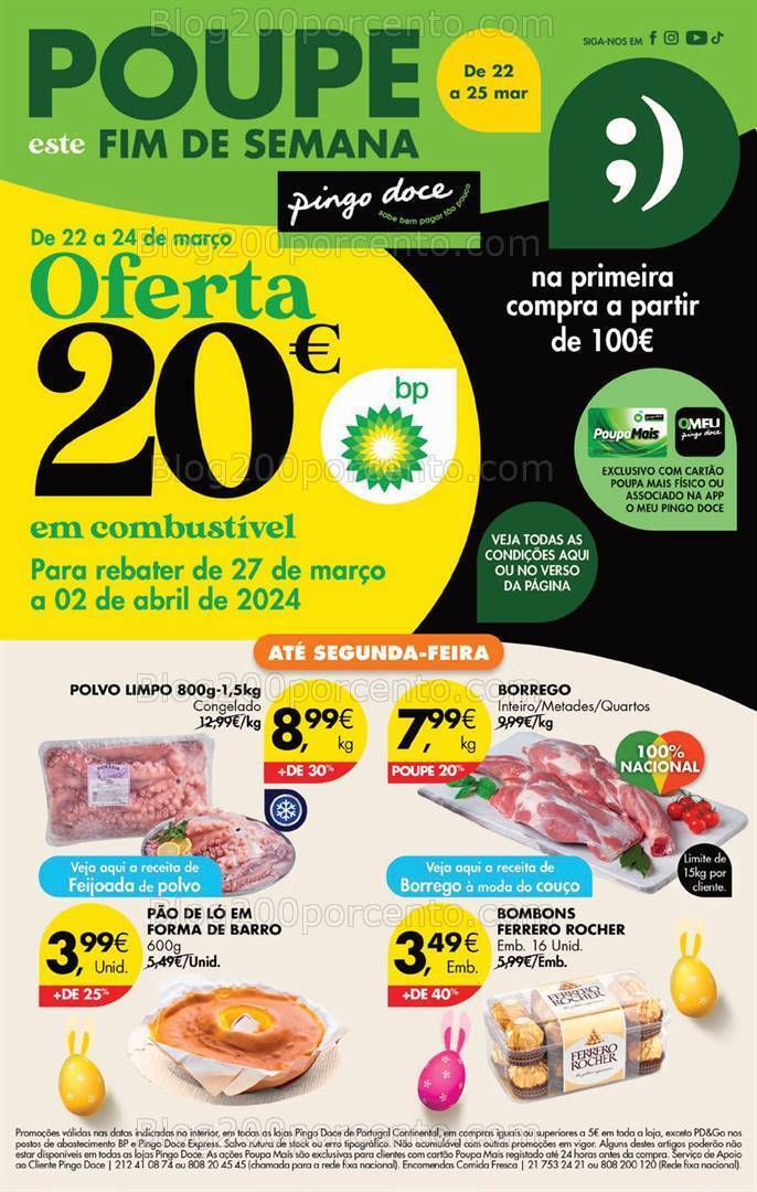 Antevisão Folheto PINGO DOCE Promoções Fim de Semana - 22 a 25 março