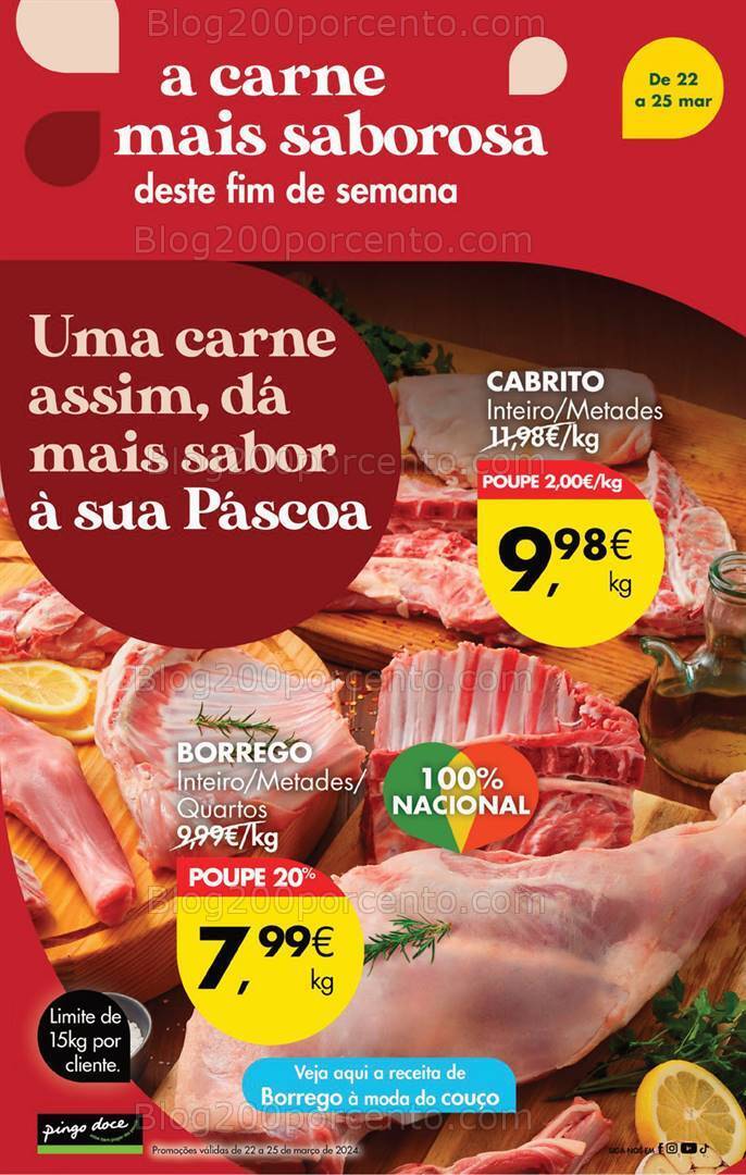Antevisão Folheto PINGO DOCE Promoções Fim de Semana - 22 a 25 março