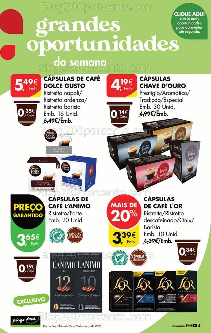 Antevisão Folheto PINGO DOCE Promoções Fim de Semana - 22 a 25 março