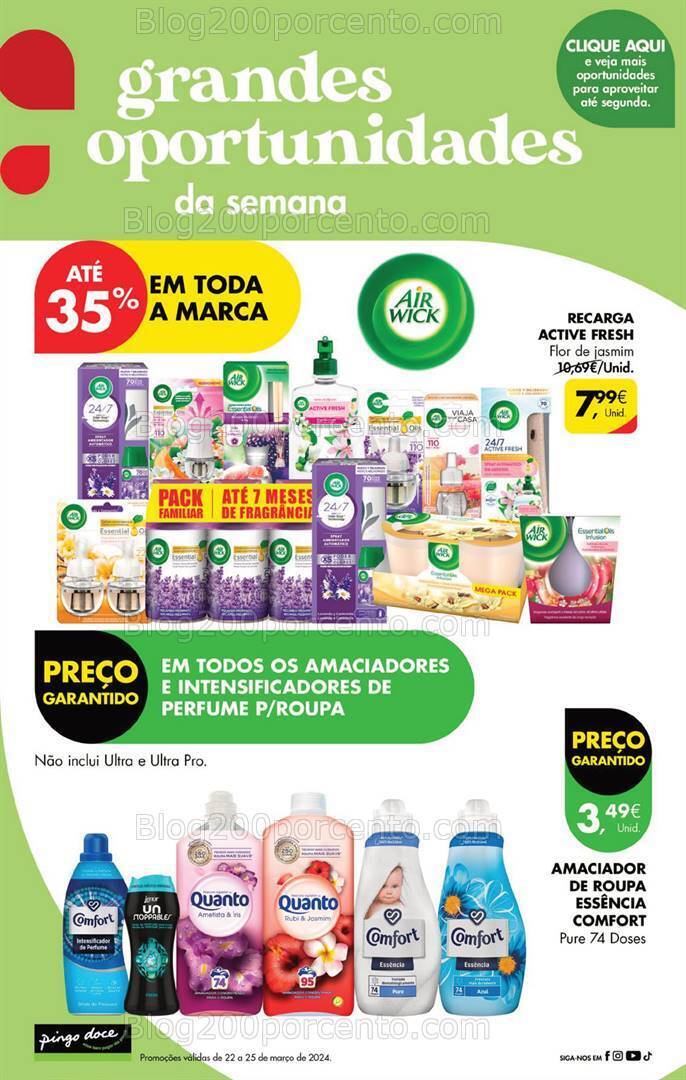 Antevisão Folheto PINGO DOCE Promoções Fim de Semana - 22 a 25 março