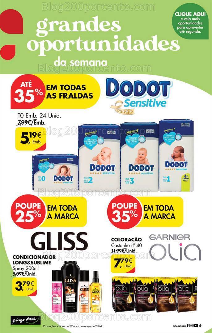 Antevisão Folheto PINGO DOCE Promoções Fim de Semana - 22 a 25 março