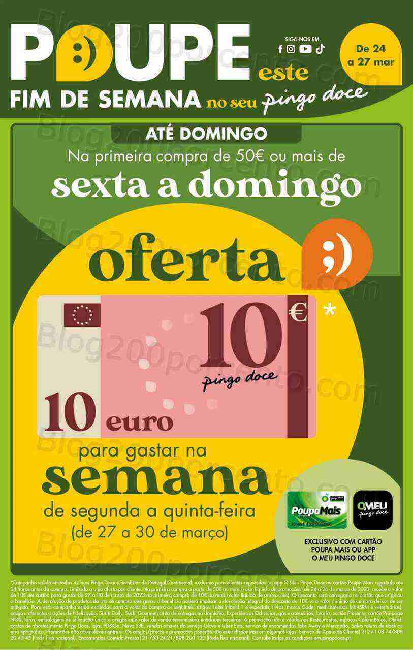 Antevisão Folheto PINGO DOCE Promoções Fim de Semana - 24 a 27 março