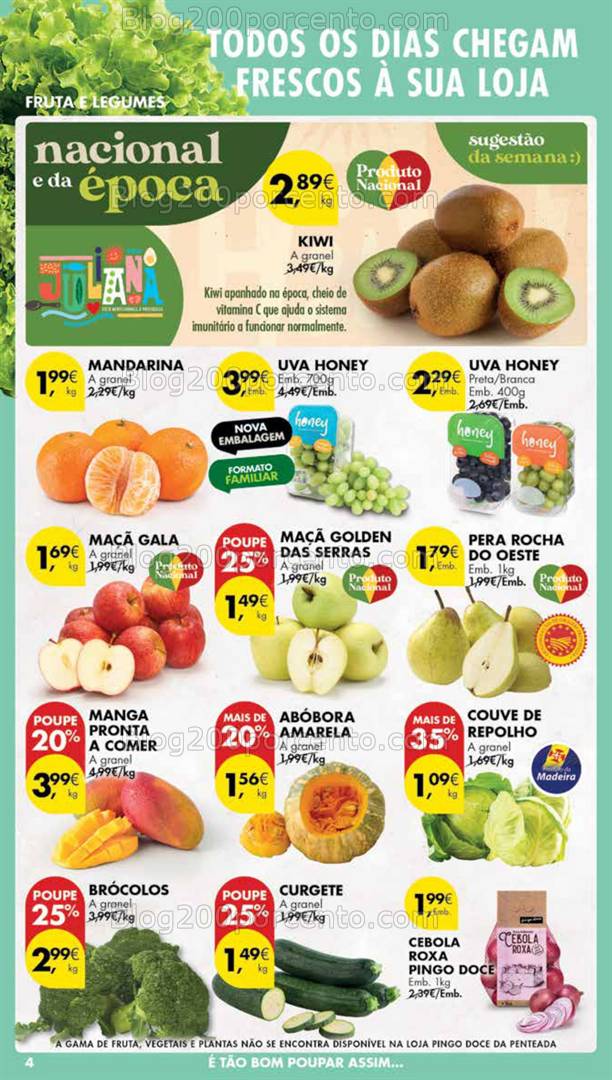 Antevisão Folheto PINGO DOCE Madeira Promoções de 25 a 31 abril