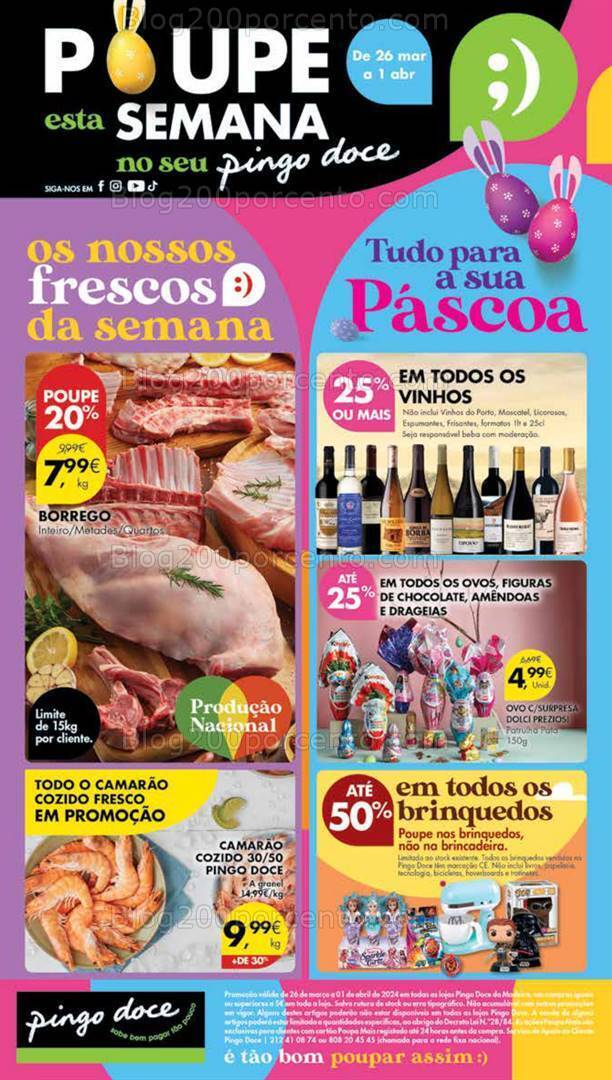 Antevisão Folheto PINGO DOCE Madeira Promoções de 26 março a 1 abril
