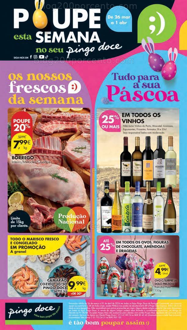 Antevisão Folheto PINGO DOCE Lojas Pequenas Promoções de 26 março a 1 abril