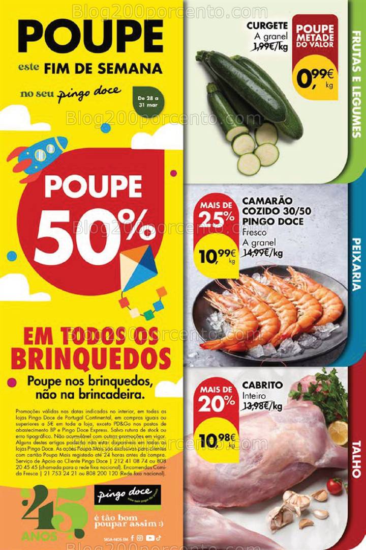 Antevisão Folheto PINGO DOCE Fim de Semana - 28 a 31 março
