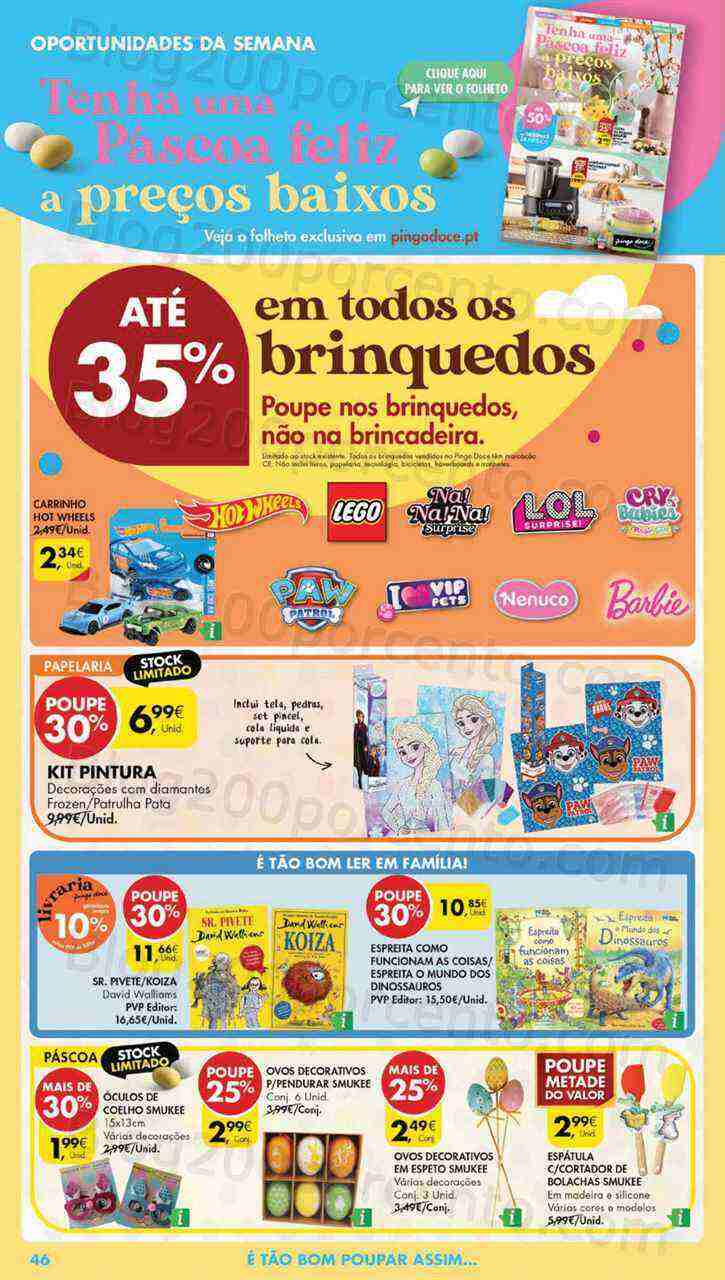 Antevisão Folheto PINGO DOCE Bazar Grandes Promoções de 28 março a 3 abril