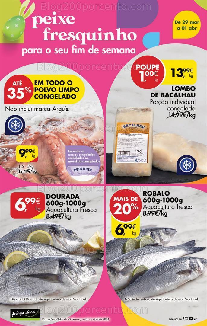 Antevisão Folheto PINGO DOCE Promoções Fim de Semana de 29 março a 1 abril
