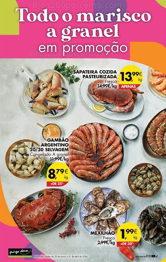 Antevisão Folheto PINGO DOCE Promoções Fim de Semana de 29 março a 1 abril