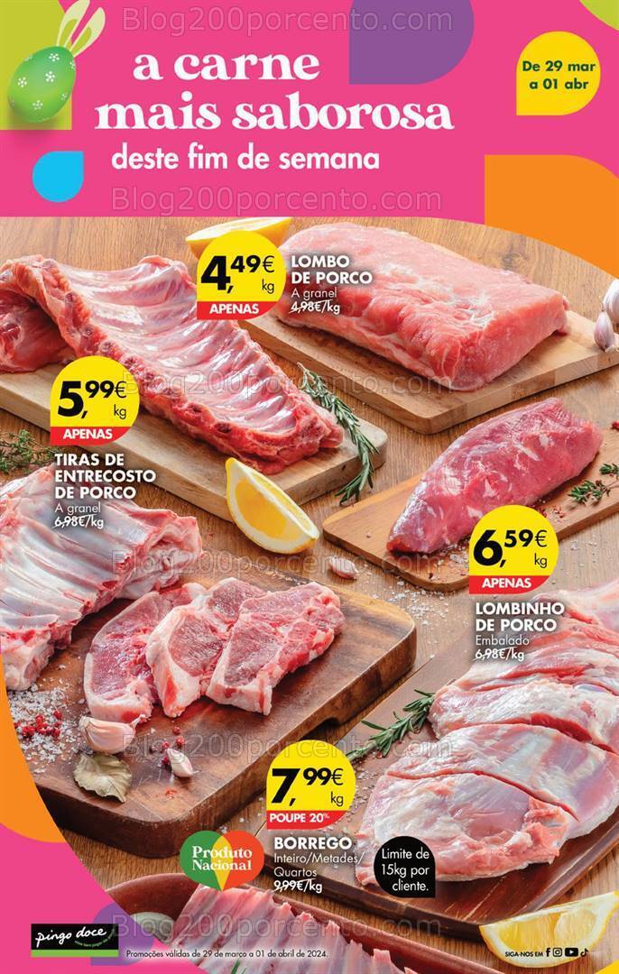 Antevisão Folheto PINGO DOCE Promoções Fim de Semana de 29 março a 1 abril