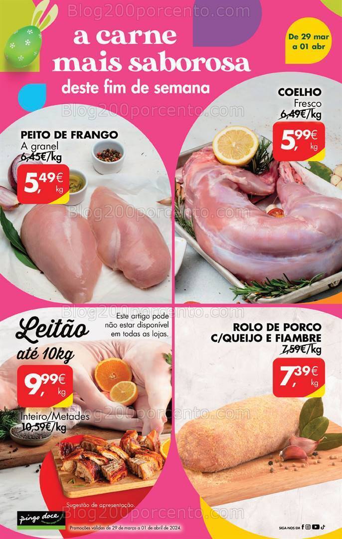 Antevisão Folheto PINGO DOCE Promoções Fim de Semana de 29 março a 1 abril