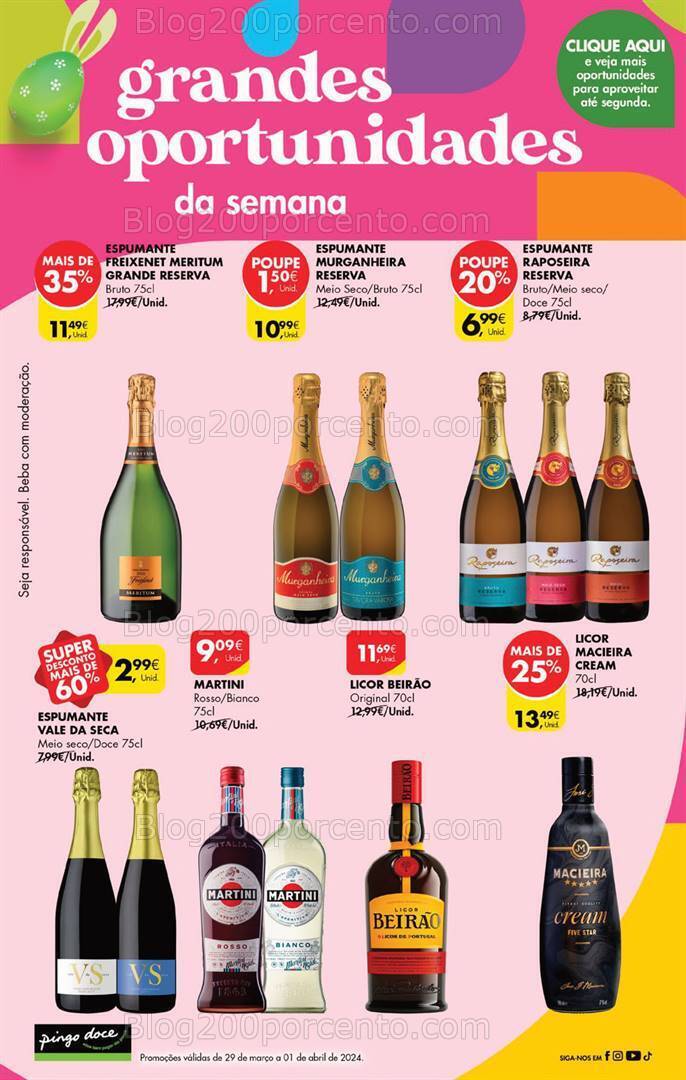Antevisão Folheto PINGO DOCE Promoções Fim de Semana de 29 março a 1 abril