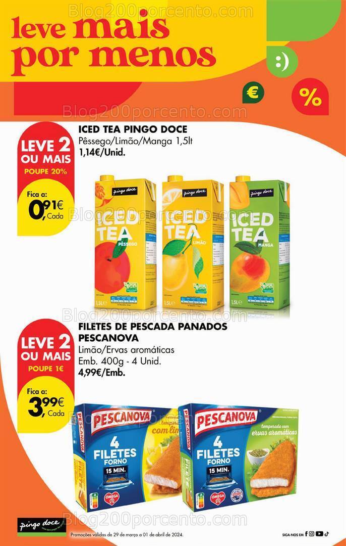 Antevisão Folheto PINGO DOCE Promoções Fim de Semana de 29 março a 1 abril
