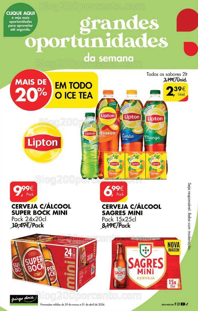 Antevisão Folheto PINGO DOCE Promoções Fim de Semana de 29 março a 1 abril