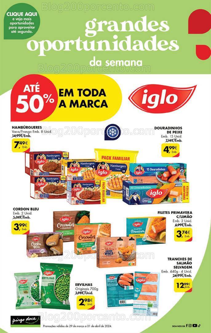 Antevisão Folheto PINGO DOCE Promoções Fim de Semana de 29 março a 1 abril