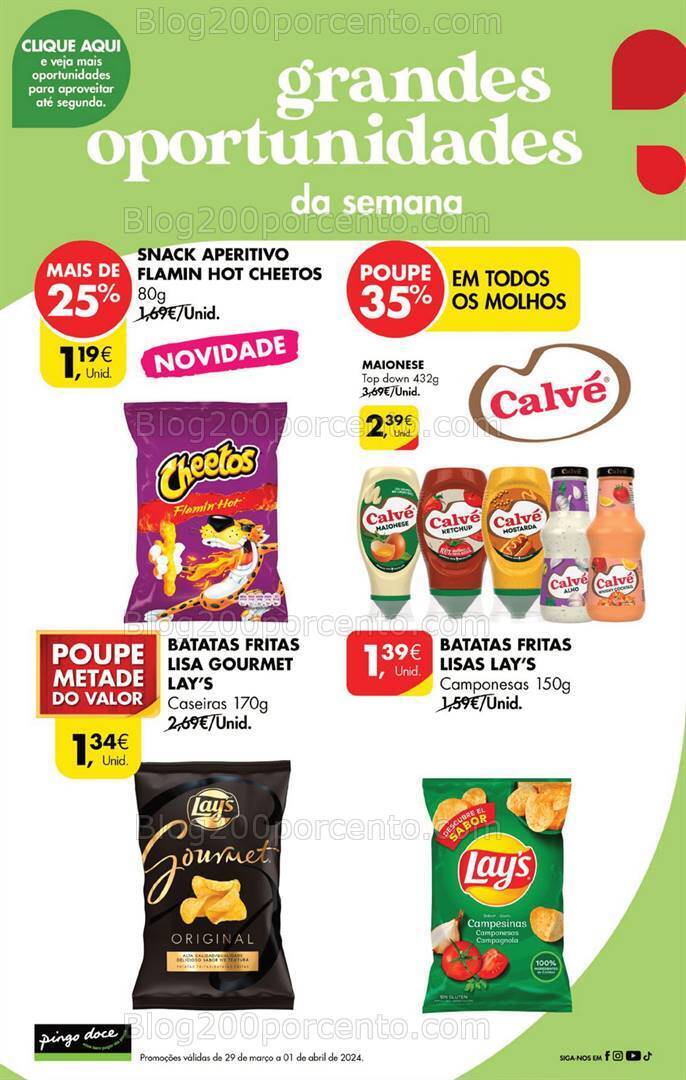 Antevisão Folheto PINGO DOCE Promoções Fim de Semana de 29 março a 1 abril