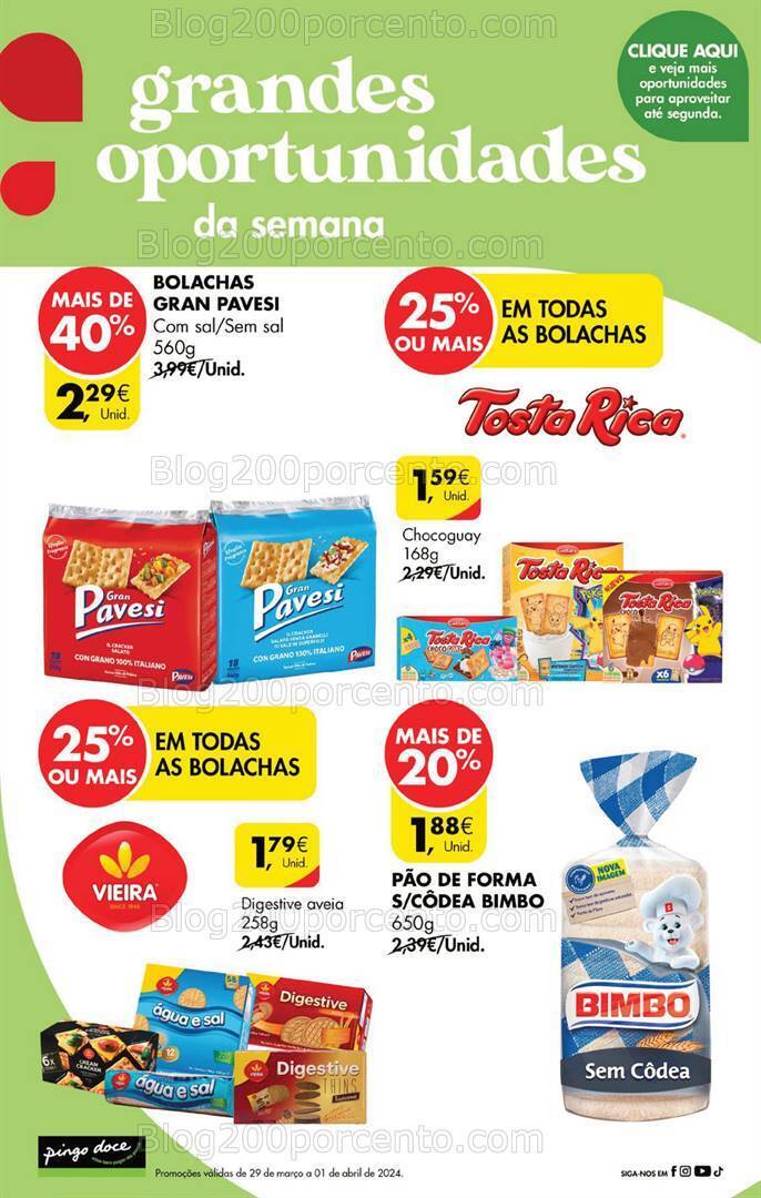 Antevisão Folheto PINGO DOCE Promoções Fim de Semana de 29 março a 1 abril