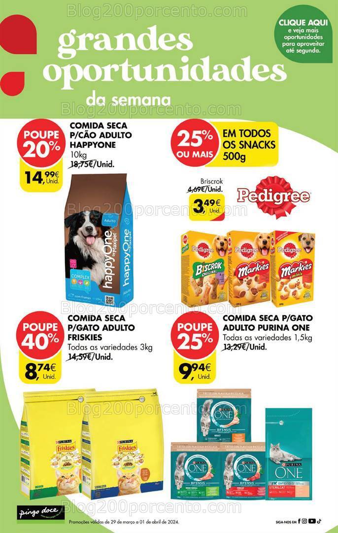 Antevisão Folheto PINGO DOCE Promoções Fim de Semana de 29 março a 1 abril