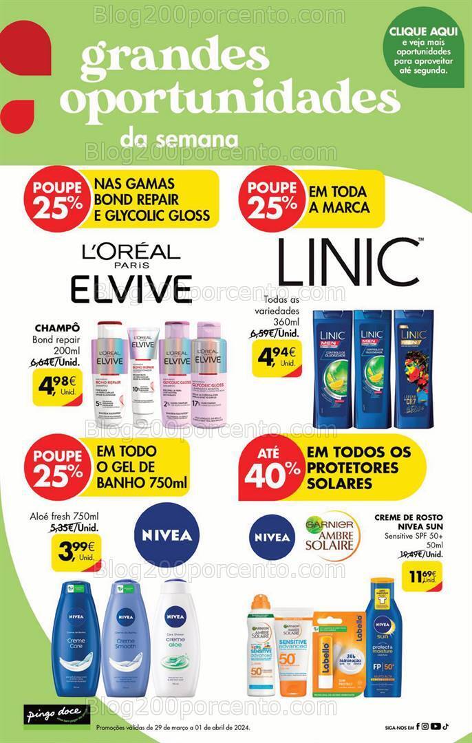 Antevisão Folheto PINGO DOCE Promoções Fim de Semana de 29 março a 1 abril