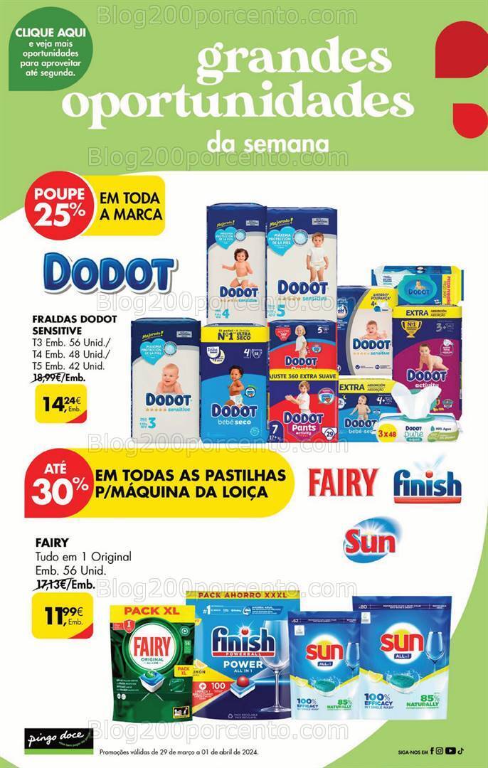 Antevisão Folheto PINGO DOCE Promoções Fim de Semana de 29 março a 1 abril