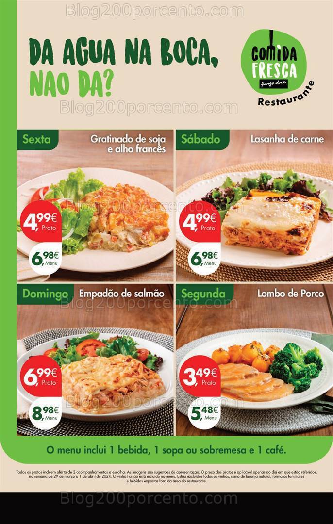 Antevisão Folheto PINGO DOCE Promoções Fim de Semana de 29 março a 1 abril