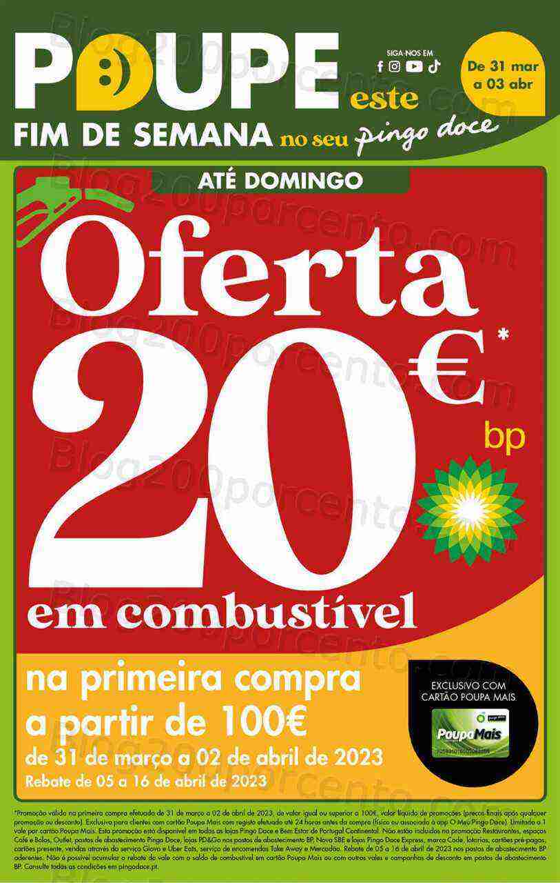 Antevisão Folheto PINGO DOCE Promoções Fim de Semana - 31 março a 3 abril