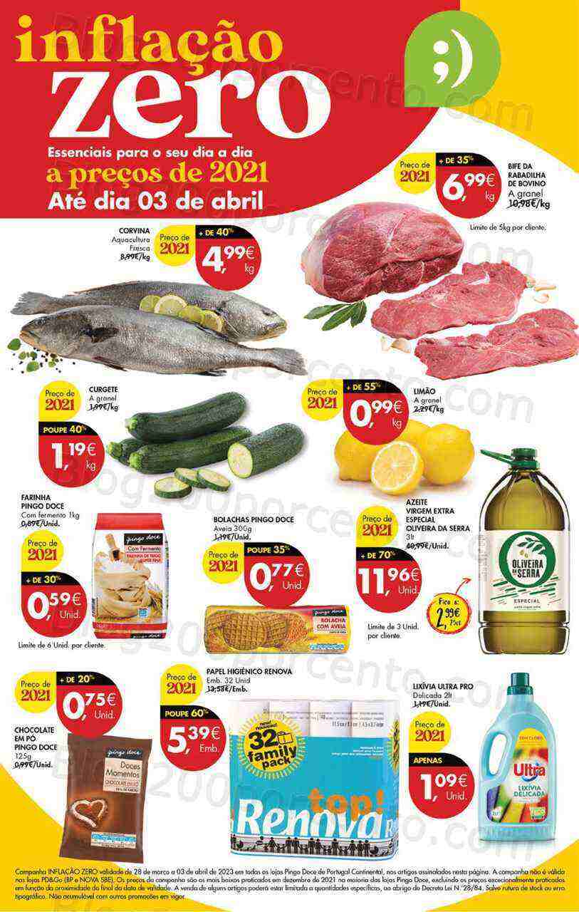 Antevisão Folheto PINGO DOCE Promoções Fim de Semana - 31 março a 3 abril