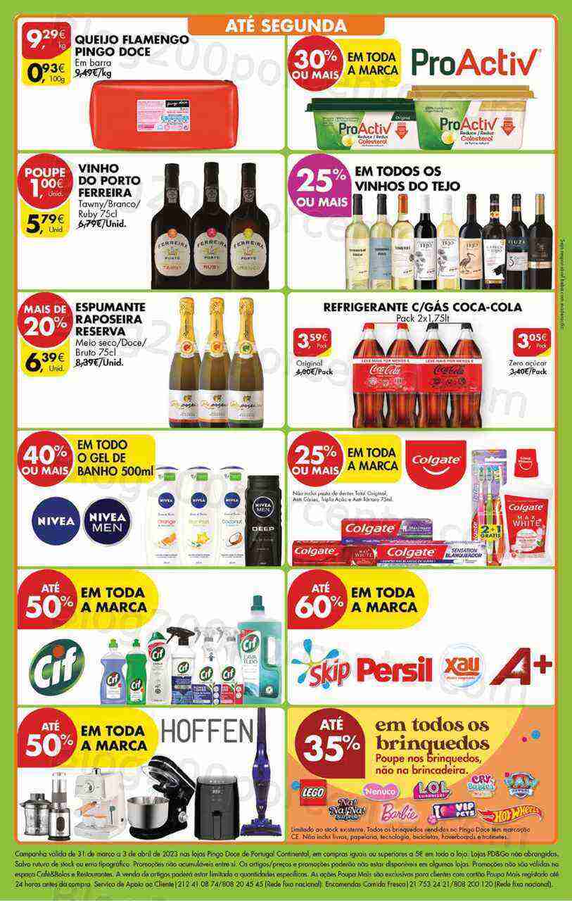 Antevisão Folheto PINGO DOCE Promoções Fim de Semana - 31 março a 3 abril