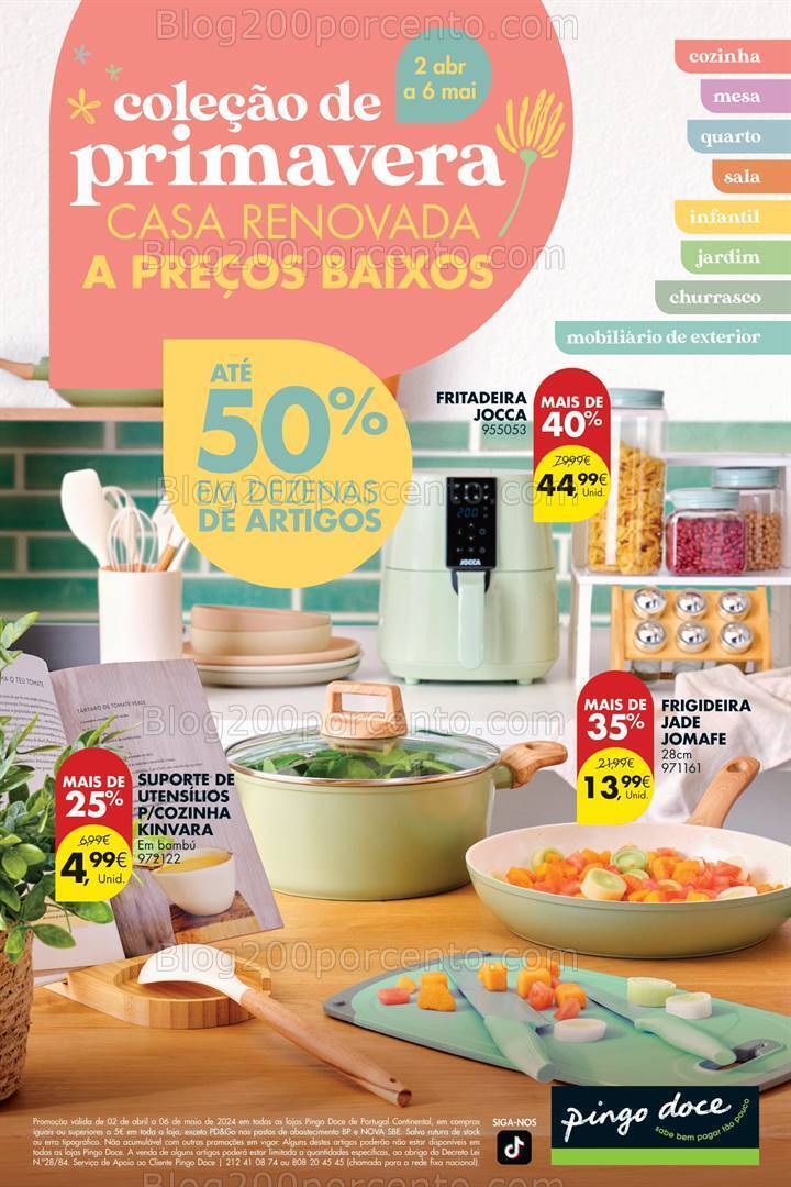 Antevisão Folheto PINGO DOCE Bazar Primavera Promoções de 2 abril a 6 maio