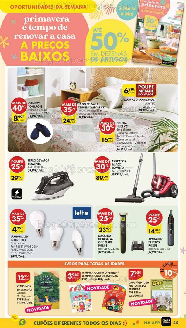 Antevisão Folheto PINGO DOCE Bazar Grandes Promoções de 2 a 8 abril